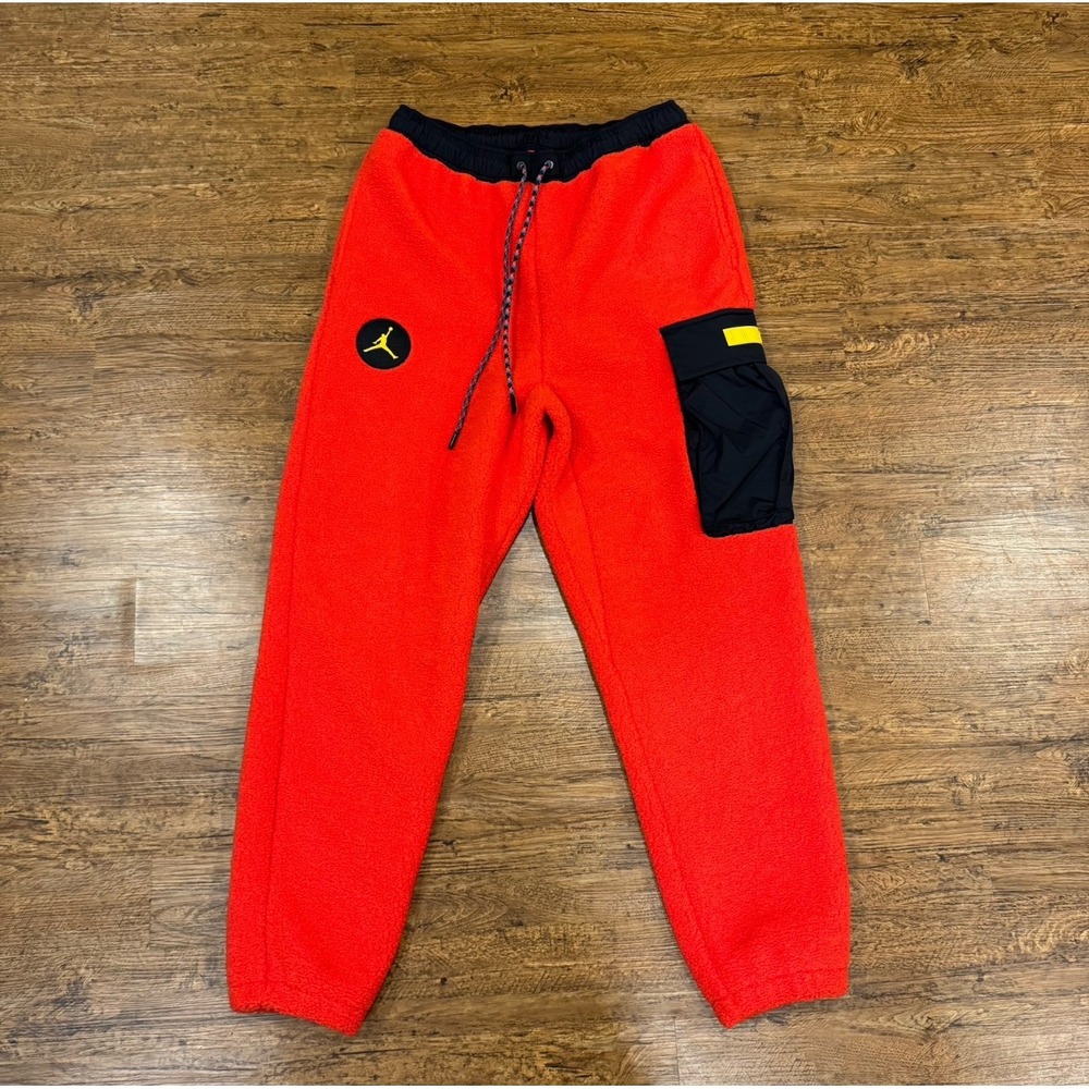 Nike Jordan‎ Red Essentials Mountainside Statement Sherpa Fleece Pants Men's M